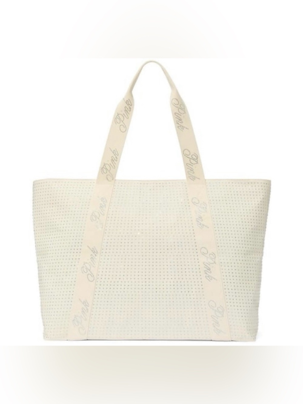 NWT Victoria's Secret PINK
Rhinestone Bling Tote Bag
White Limited Edition
